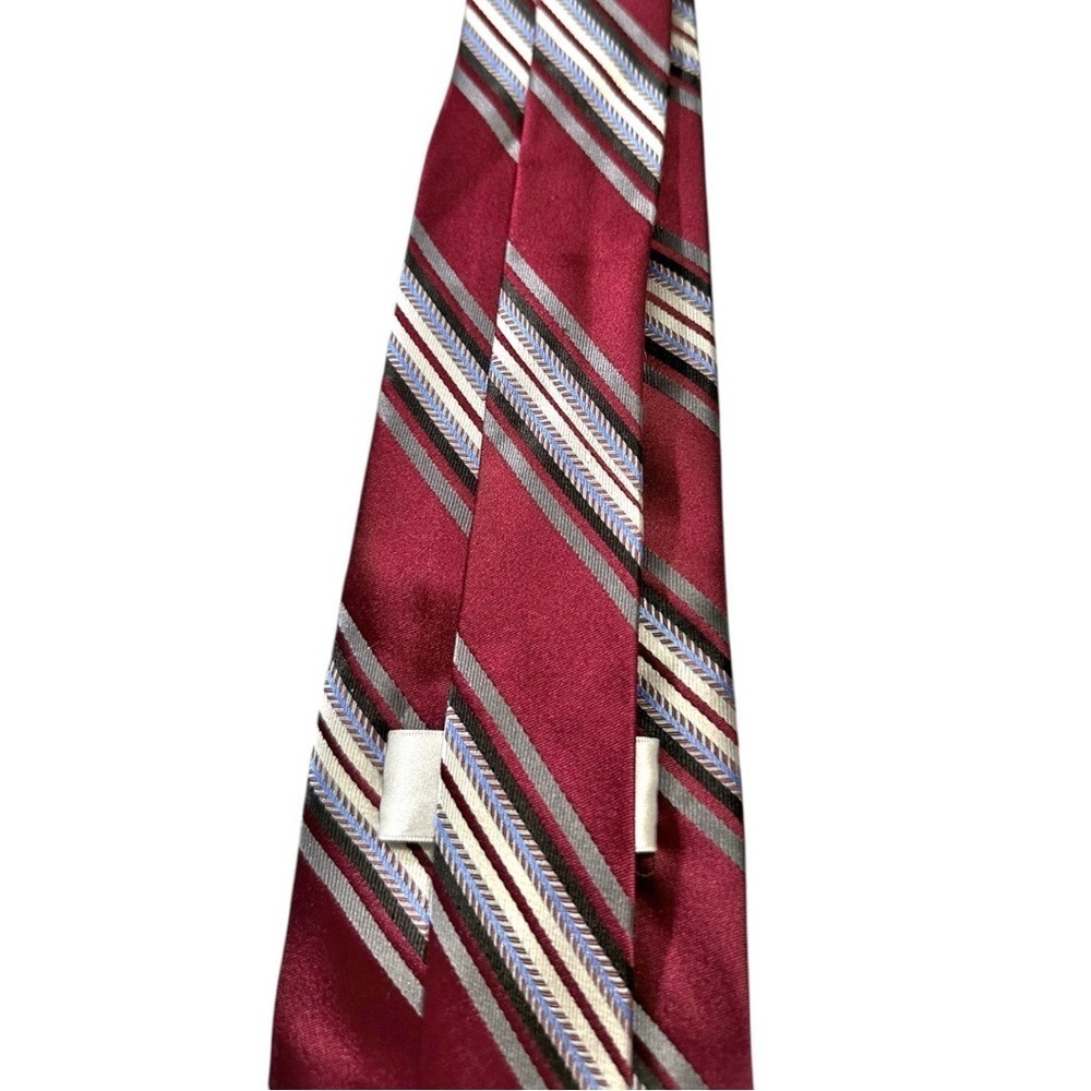 DC by Daniel Craig- Red Stiped 100% Silk Tie - Picture 8 of 9